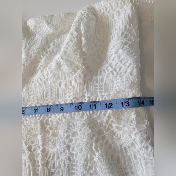 Bardot Off Shoulder Lace Dress Size 6 White - Picture 3 of 15